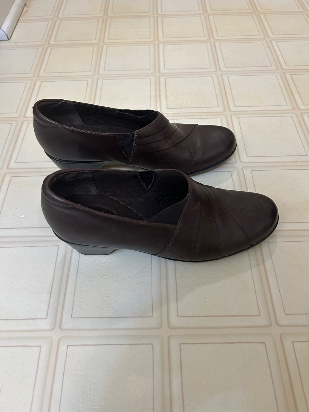 Cloudsteppers by Clarks Dark Brown Leather Slip-On Loafers